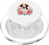 Roses Flowers American Foxhound Valentines PopSockets PopGrip for MagSafe