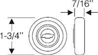 Steele Rubber Products 60-0357-40 Cover, accelerator rod button