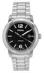 Fossil Heritage Stainless Steel Black Dial Date Automatic ME3223 Unisex Watch