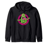 Ghostbusters: Afterlife Vintage Classic Slimer Neon Badge Zip Hoodie