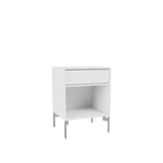 Montana - Dream Nightstand - New White / Matt Chrome Legs - Nattbord - designer_peter_j_lassen - Hvit - MDF