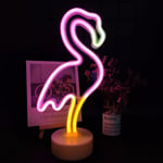 Flamingo neonljusskylt Rosa Flamingo present till kvinnor LED neonljusskylt för sovrum Flamingoljus för flickor Rumsinredning USB/batteri