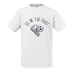 T-Shirt Enfant Je M'en Foot Sport Football Ballon Team