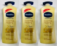 3 X Vaseline Essential Healing Lotion Intensive Care(NON-GREASY) 600ml.