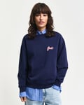 Script Graphic Sweatshirt med rund hals