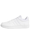 adidas Femme Hoops 3.0 Mid Lifestyle Basketball Low Shoes, Cloud White / Cloud White / Dash Grey, 37 1/3