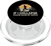 If I collapse Please Pause my Watch Running Marathon Runner PopSockets PopGrip for MagSafe