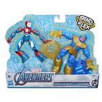 Marvel Avengers Bend And Flex Iron Patriot vs. Thanos Doppelpack, 15 cm große, b