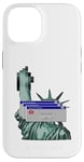 iPhone 14 Cool New York City NYC Statue of Liberty USA Flag Design Case