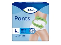 Tena Pants Plus, L, Unisex, Blå, 100 - 135 Cm, 14 Styck