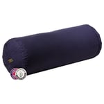 Bolster Round Dark Blue Organic Cotton -- 60X16 Cm