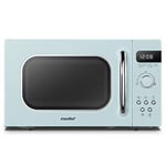 Retro Style 800w 20L Microwave Oven with 8 Auto Menus, 5 Cooking Power Levels