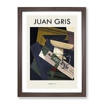 Journal By Juan Gris Exhibition Museum Painting Framed Wall Art Print, Ready to Hang Picture for Living Room Bedroom Home Office Décor, Walnut A2 (64 x 46 cm)