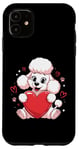 iPhone 11 Cute Poodle Love Heart Valentines Day Poodle Lover Case