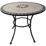 LIF - Table avec décor mosaïque 'Aurora' ø Cm 80 x H.70