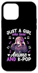 iPhone 12 mini Just a Girl Who Loves Anime and K-Pop Anime Merch Japanese Case