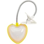 Tlily - Livre en de coeur led mini portable flexible reglable type lampe de lecture lampe fille mignonne bouton macarons lampe lecteur de livre Jaune