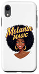 Coque pour iPhone XR Femme noire afro-américaine frisée Afro Melanine Poppin