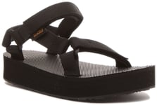 Teva Kids Midform Hook And Loop Lightweight Sandal Boys Shoes In Black UK 1 - 13