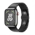 Metallrem för Apple Watch 9 8 7 45mm 41mm Rostfritt stål Ersättningsband för iwatch 6 5 4 3 2 SE 44mm 40mm Ultra/2 49mm Black