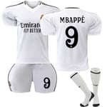 2024-2025 Real Madrid Hemma fotbollströja för barn nr 9 Mbappé Adult XL