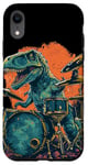 Coque pour iPhone XR Costume de dinosaure Jurassic Rock avec batterie