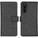 Coque pour Sony Xperia 5 Portefeuille Etui Housse Noir iMoshion