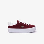 Lacoste Sneakers Ziane Platform femme en textile Taille 37 Bordeaux/blanc