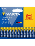 VARTA Longlife Power AAA - 12-Pack (8+4)