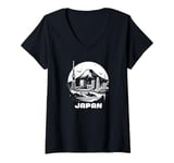 Womens Japan Souvenir Mt Fuji Tokyo Tower Torii Japanese Souvenir V-Neck T-Shirt