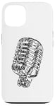 Coque pour iPhone 13 Classic Retro Vocal Microphone Vintage