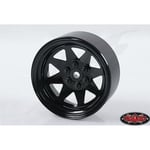 [FR] Rc4Wd 6 Lug Wagon 2.2 Steel Stamped Beadlock Wheels (Black) - RC4ZW0190