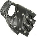 Nazran Gants de Moto sans Doigts avec Rivets en Cuir XXL