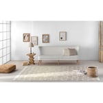 Vivabita - Tapis gris et beige pour salon plat scandinave Riga Gris 160x230