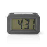 Nedis - Digitalt Bord Vækkeur | Baggrundsbelysning LCD | 3.5 cm | Baggrundslys | Snooze funktion | Nej | Grå / Hvid - CLDK003GY