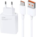 Chargeur Xiaomi 33W Charge Rapide, Chargeur Turbo Pour Xiaomi Redmi Et Câble Usb C 2M[CHA242458]