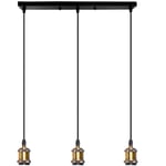 Lampe à Suspension Rétro Vintage Plafonnier Simple Douille E27 Lustre D'Intérieur Pour Café, Bureau, Loft, Bar, Bronze