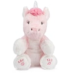 GUND Peluche animée Baby Alora la Licorne, Peluche sensorielle Qui Chante, Chante des comptines sur l'alphabet et Les Chiffres, Rose, 28 cm