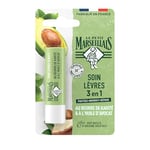 Le Petit Marseillais | Soin Lèvres 3 en 1 Beurre de Karité et Huile d’Avocat (tube de 4,9 g) – Baume à lèvres aux huiles d'origine végétale – Stick à lèvres avec 98% d'ingrédients d'origine naturelle