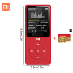 XIAOMI-Lecteur MP3,Radio FM,Bluetooth,Affichage Numérique,MultiXXL,Lecteur MP4,Baladeur Audio de Poche,Lecture de Musique - Type Red With 64GB