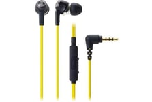 Audio-Technica Wired Earphones ATH-CK323iS With Mic For Smartphone Black/Yellow