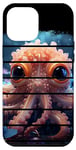 Coque pour iPhone 15 Pro Max Rétro mignon orange bébé pieuvre, tentacules de la mer profonde anime art