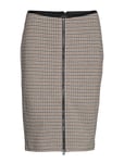 Gerry Weber Skirt Short Woven Fa Knälång Kjol Brun [Color: BROWN/BLACK CHECK ][Sex: Women ][Sizes: 42,44,46 ]