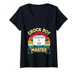 Womens Crock Pot Master Quote for a Crock Pot expert V-Neck T-Shirt