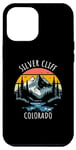 Coque pour iPhone 12 Pro Max Silver Cliff Colorado USA Style rétro Motif montagne