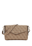 Guess Eco Brenton Flap Shoulder Bag Beige