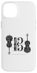 Coque pour iPhone 14 Plus Violoncello Clef de Ténor (Noir Ancien) Cello