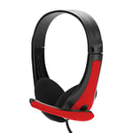3 Colors 3.5mm Headsets Gaming Phones Business Customer Service Headphone HIFI Bass Earphone With Mic For PC Computer Laptop red