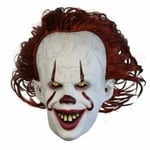 Halloween Cosplay Stephen King's It Pennywise Clown Mask Kostym Mask utan LED En storlek Mask utan LED Mask without LED One size