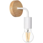 Lampe Murale Bois et Métal Jedali Blanc